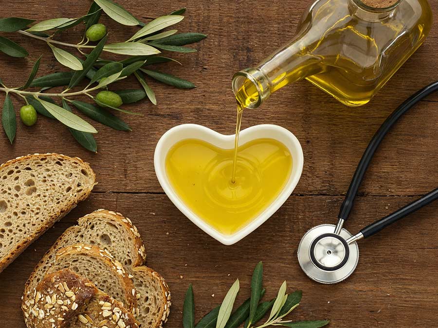 aceite de oliva y corazon