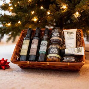 cesta personalizada para navidad