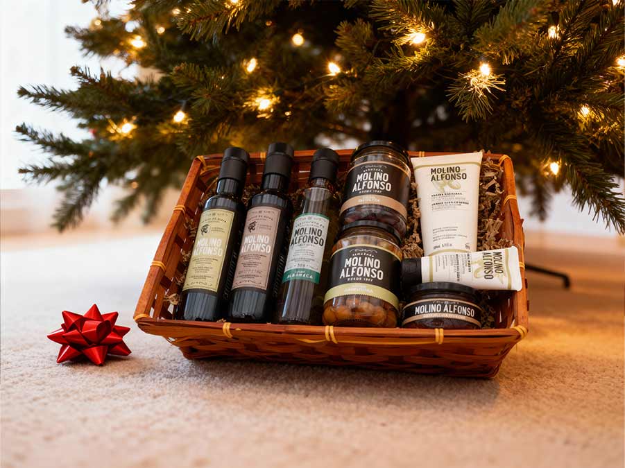 cesta personalizada para navidad